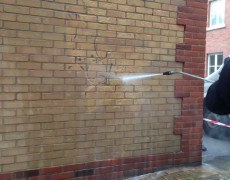 Graffiti cleaning services. High pressure wall cleaning Norfolk