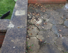 These dirty paving slabs desperately need power washing
