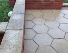 paving slabs that have been pressure washed