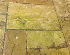 Natural stone patio needs pressure cleaning. Patio washing Norfolk
