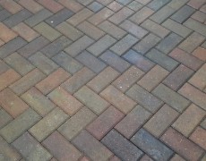 Driveway after oil stain removal treatment