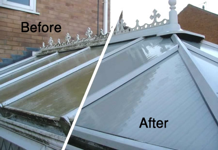conservatory cleaning and conservatory roof cleaning. Conservatory restoration Norfolk